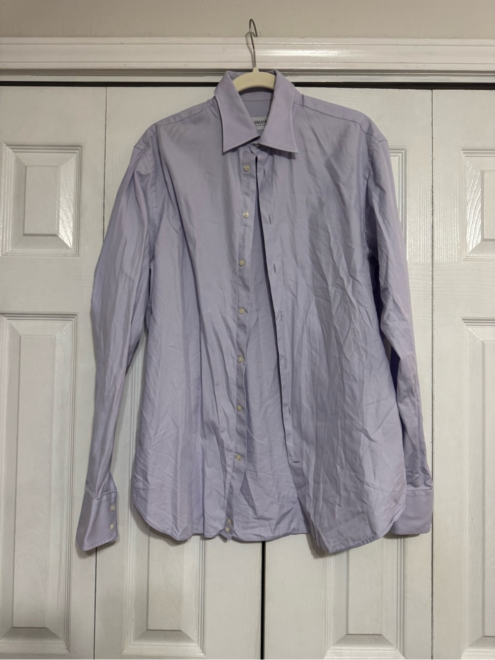 Light purple Armani collezioni button up